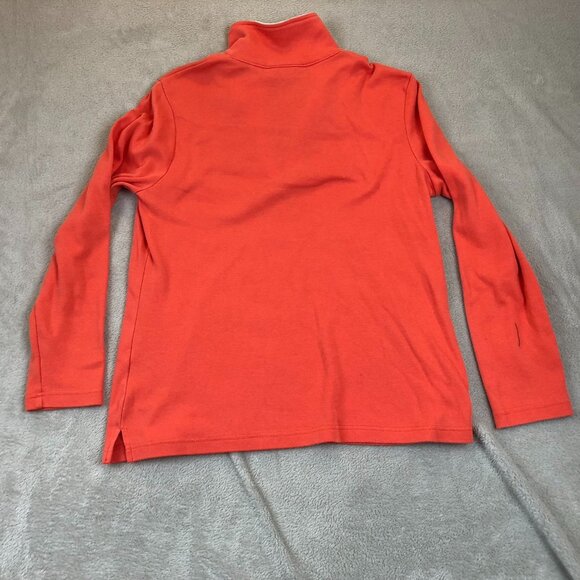 Breckenridge Womens Sweatshirt Medium Long Sleeve Quarter Zip Orange Casual - Picture 10 of 10